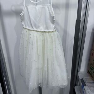 Cinderella Ivory Pearl-Adorned Formal Dress